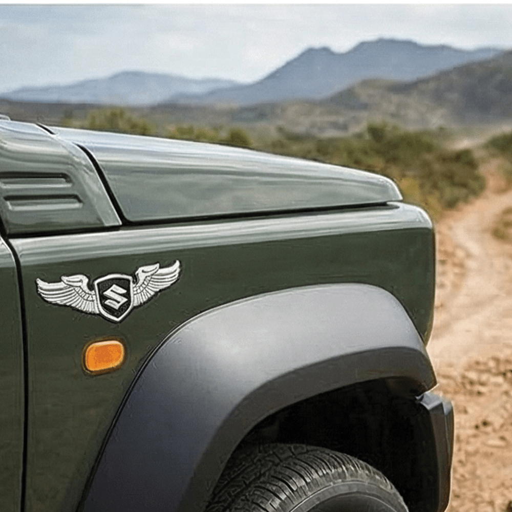 METAL WINGS Hyundai 3D Logo Sticker - 14cm x 5cm - HYD_WINGS_BLK_BB