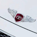 METAL WINGS Hyundai 3D Logo Sticker - 14cm x 5cm - HYD_WINGS_BLK_BB