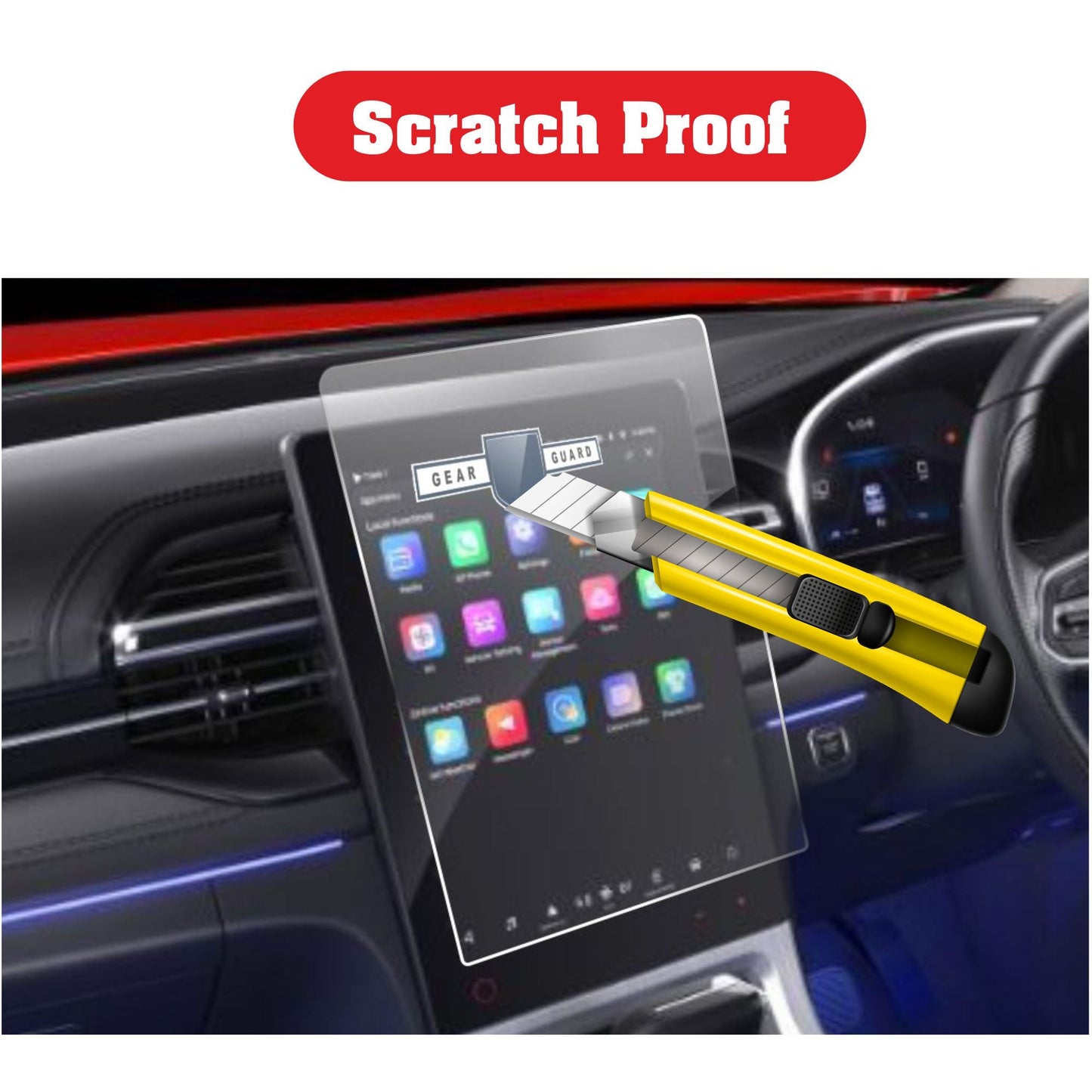 MG Hector Facelift 2023 Accessories Touch Screen Guard -HECTOR _FACELIFT