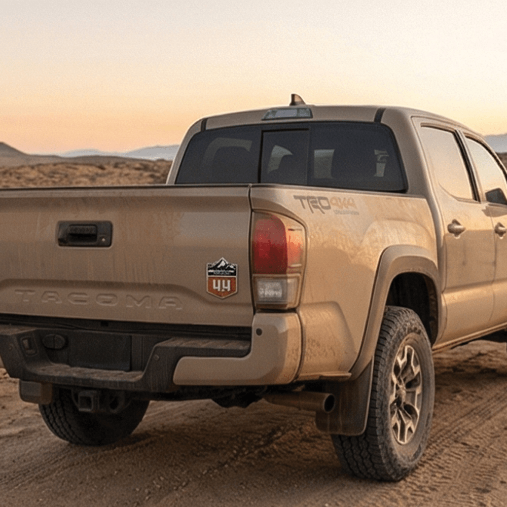 Mountain Cross Country 3D Metal Sticker - 4.3cm x 7cm - STICKER_MOUNTAIN_BRNZ