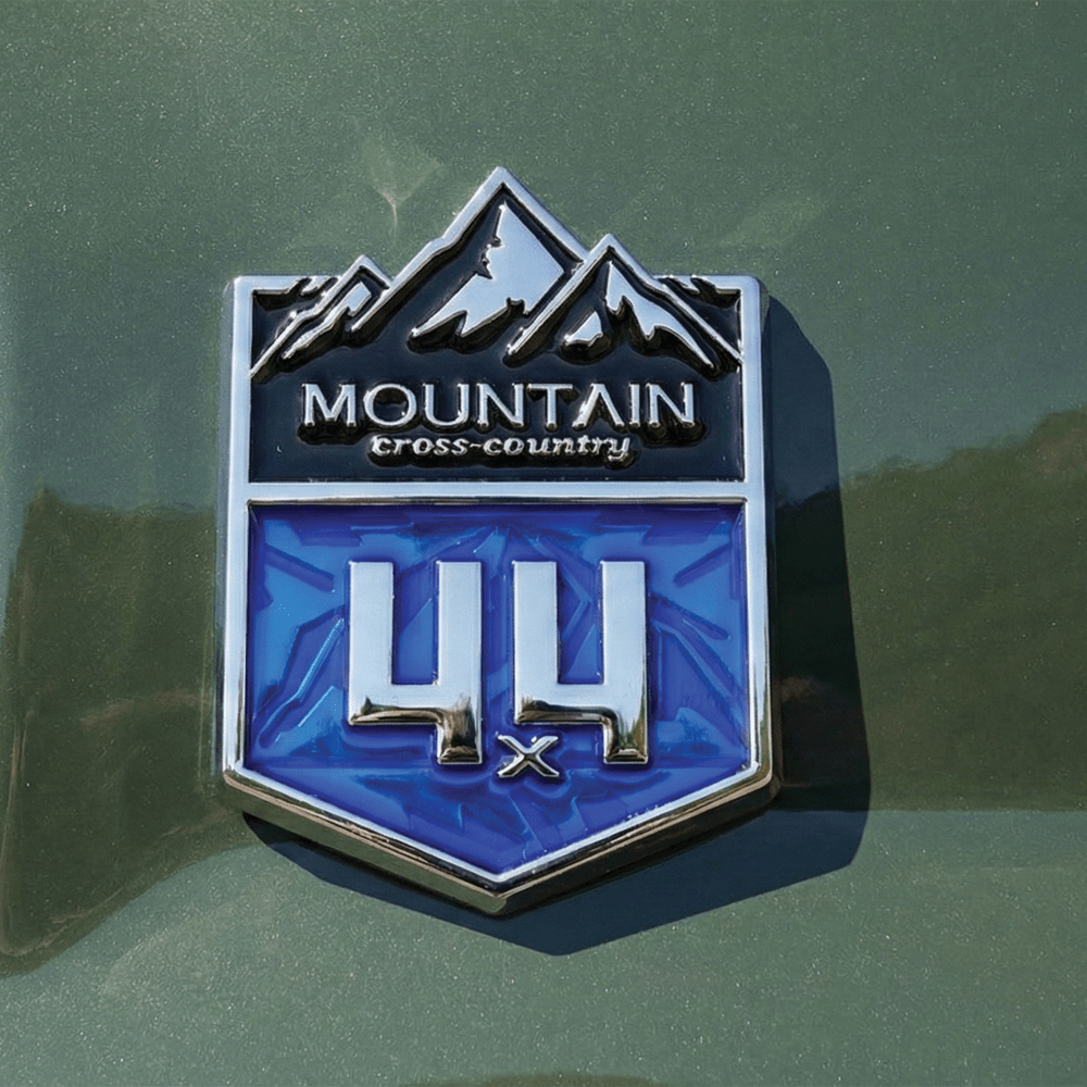 Mountain Cross Country 3D Metal Sticker - 4.3cm x 7cm - STICKER_MOUNTAIN_BLUE