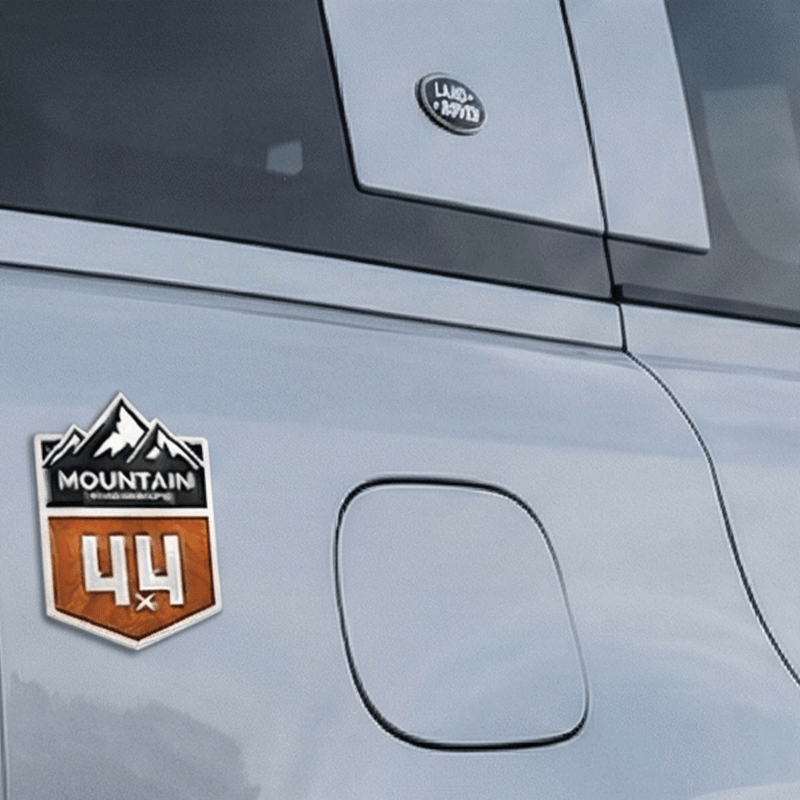 Mountain Cross Country 3D Metal Sticker - 4.3cm x 7cm - STICKER_MOUNTAIN_BRNZ