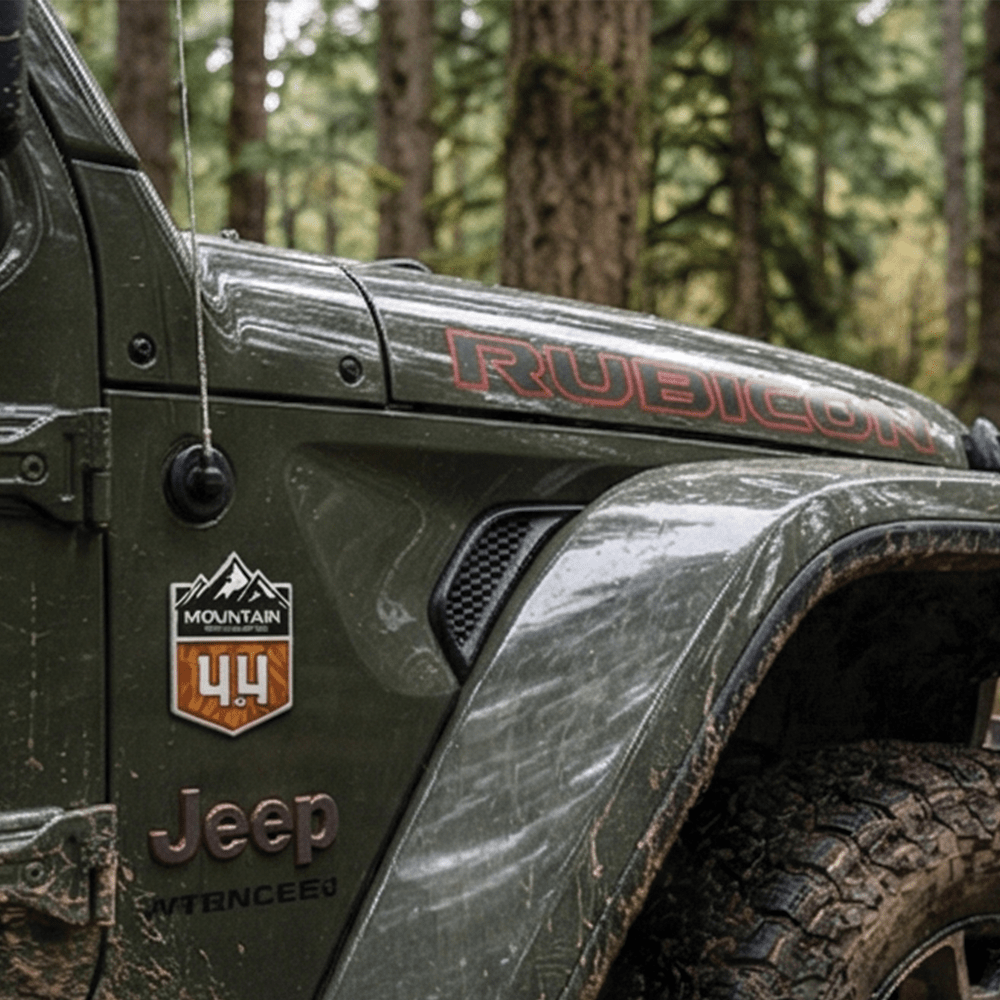 Mountain Cross Country 3D Metal Sticker - 4.3cm x 7cm - STICKER_MOUNTAIN_BRNZ