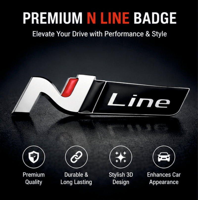 N Line Badge 3D Metal Sticker -N_LINE_STICKER