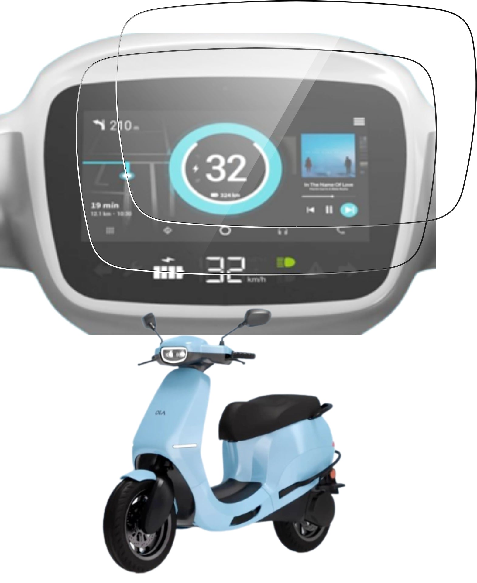Ola S1 | S1 Pro Accessories Instrument EV Scooter Cluster Touch Screen Guard -OLA_2GLOSSY