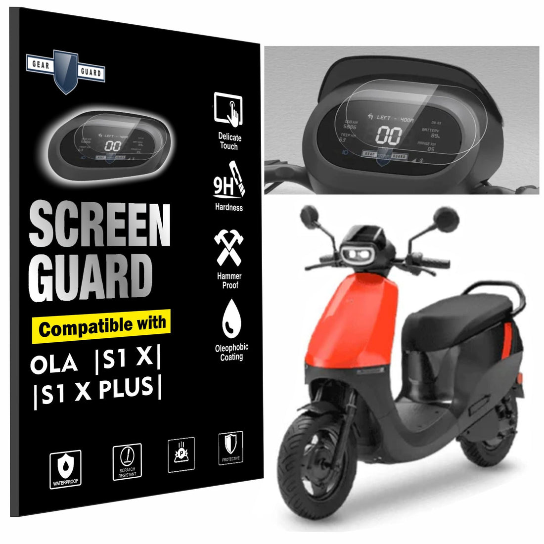 Ola S1 X and S1 X Plus (Gen - 2) Scooter TFT Instrument Cluster Digital Speed Meter Screen Protector [2023 - 2025] - S4C_OLA_S1X_2Gen