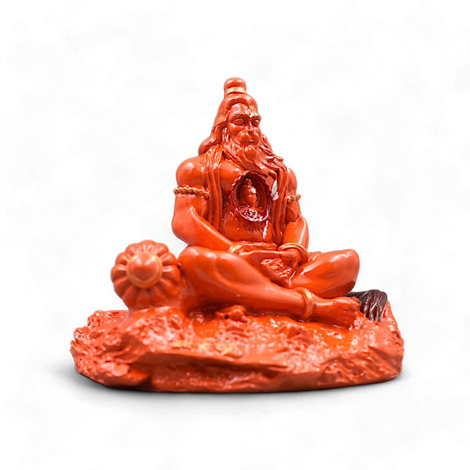 Orange Hanuman Ji Idol – With Ram Ji in Heart | Gift & Decor - OHANUMAN_IDOL-1