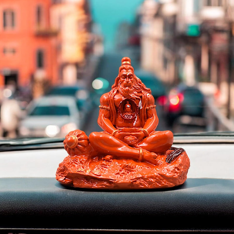 Orange Hanuman Ji Idol – With Ram Ji in Heart | Gift & Decor - OHANUMAN_IDOL-1