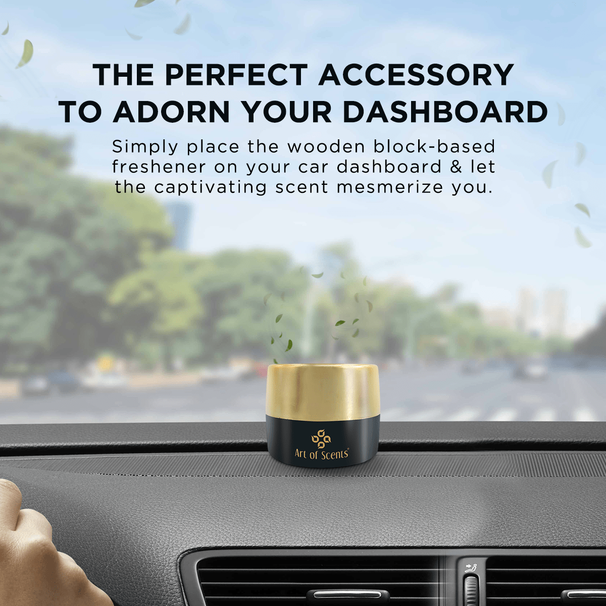 Organica Car Perfume (45 Gram) Wooden Blocks Car Air Freshener Lasting 3 - 4 Months - ORGANICA_AROMATIC_WOODS