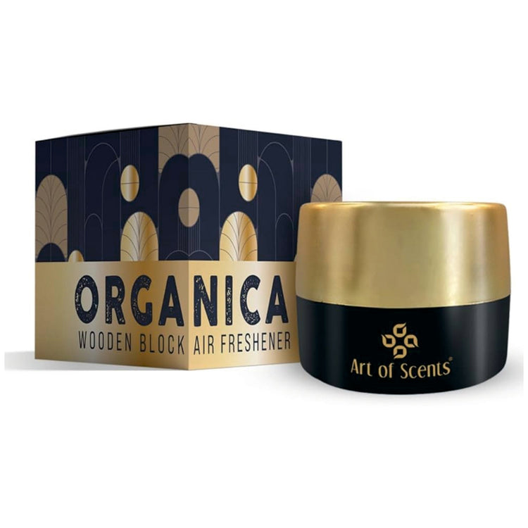 Organica Car Perfume (45 Gram) Wooden Blocks Car Air Freshener Lasting 3 - 4 Months - ORGANICA_ARABIAN_SUNSETS
