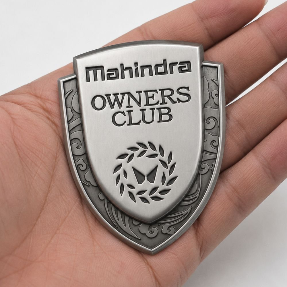 Owners Club 3D Metal Sticker -OWNWERSBLUB_MAHIN_SLV