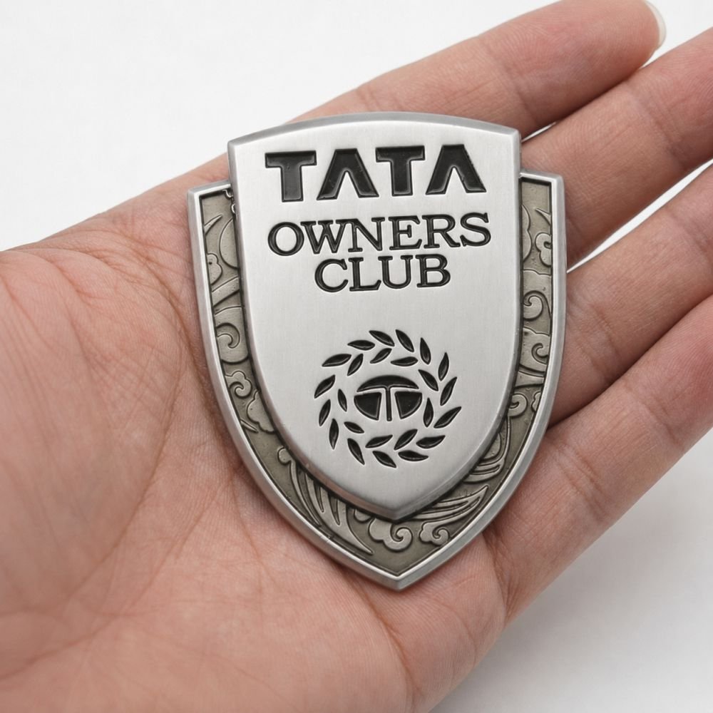 Owners Club 3D Metal Sticker -OWNWERSBLUB_TATA_SLV