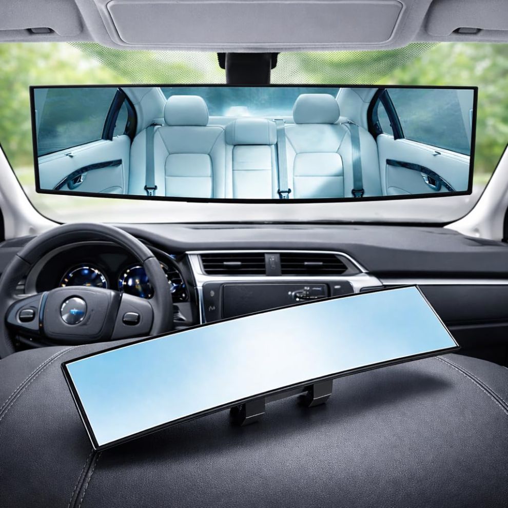 Wide-Angle Rearview Mirror – Anti-Glare & Blind Spot Reduction