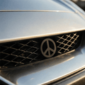 Peace Symbol 3D Metal Sticker 6.3cm x 6.3cm - STICKER_PEACE_BLK