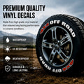 Permanent Tyre Sticker For All Cars & SUV - 4x4 OFF ROAD - TYRE_STK_4X4OFFRD