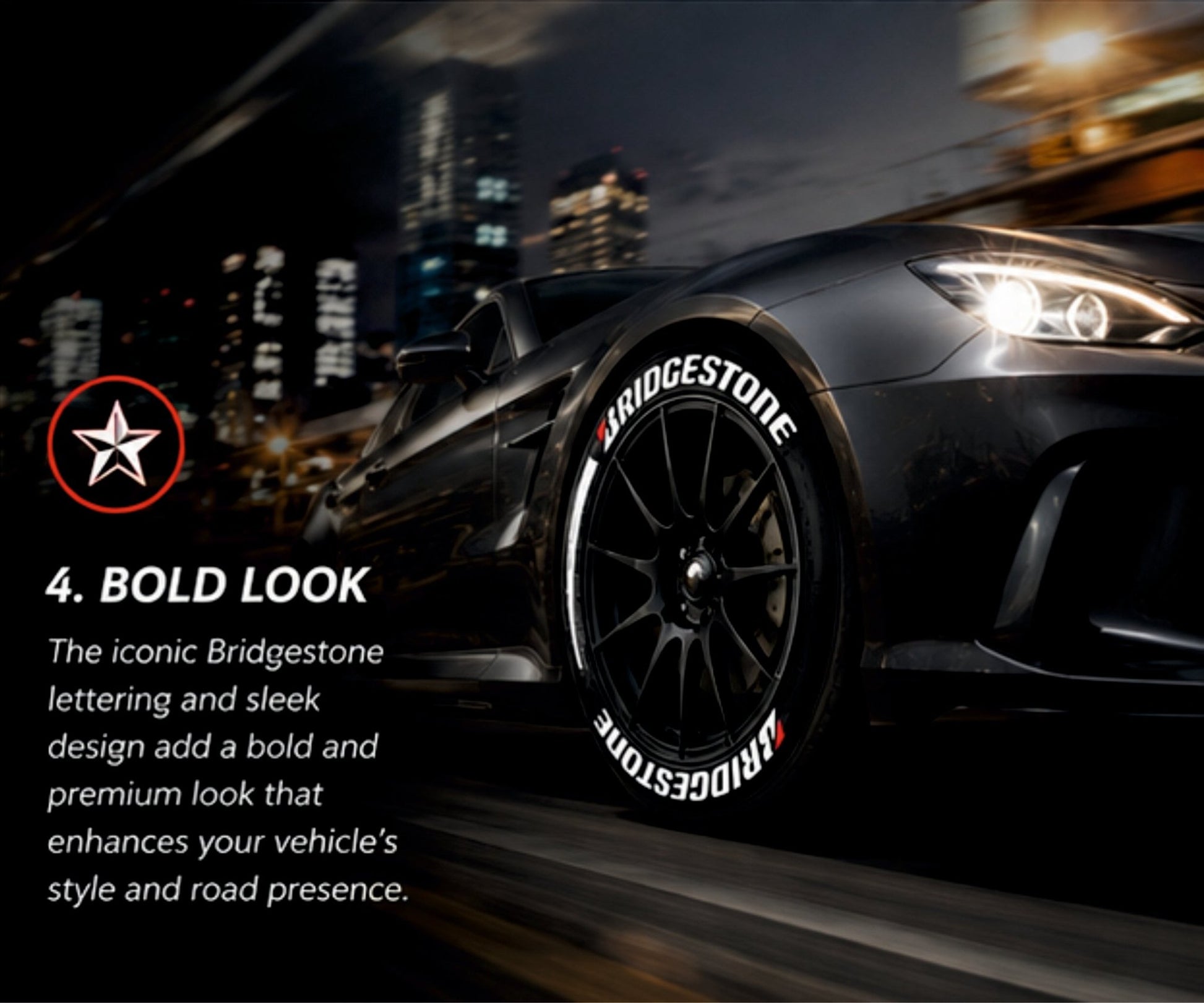 Permanent Tyre Sticker For All Cars & SUV - Bridgestone - TYRE_STK_BRIDGSTONE