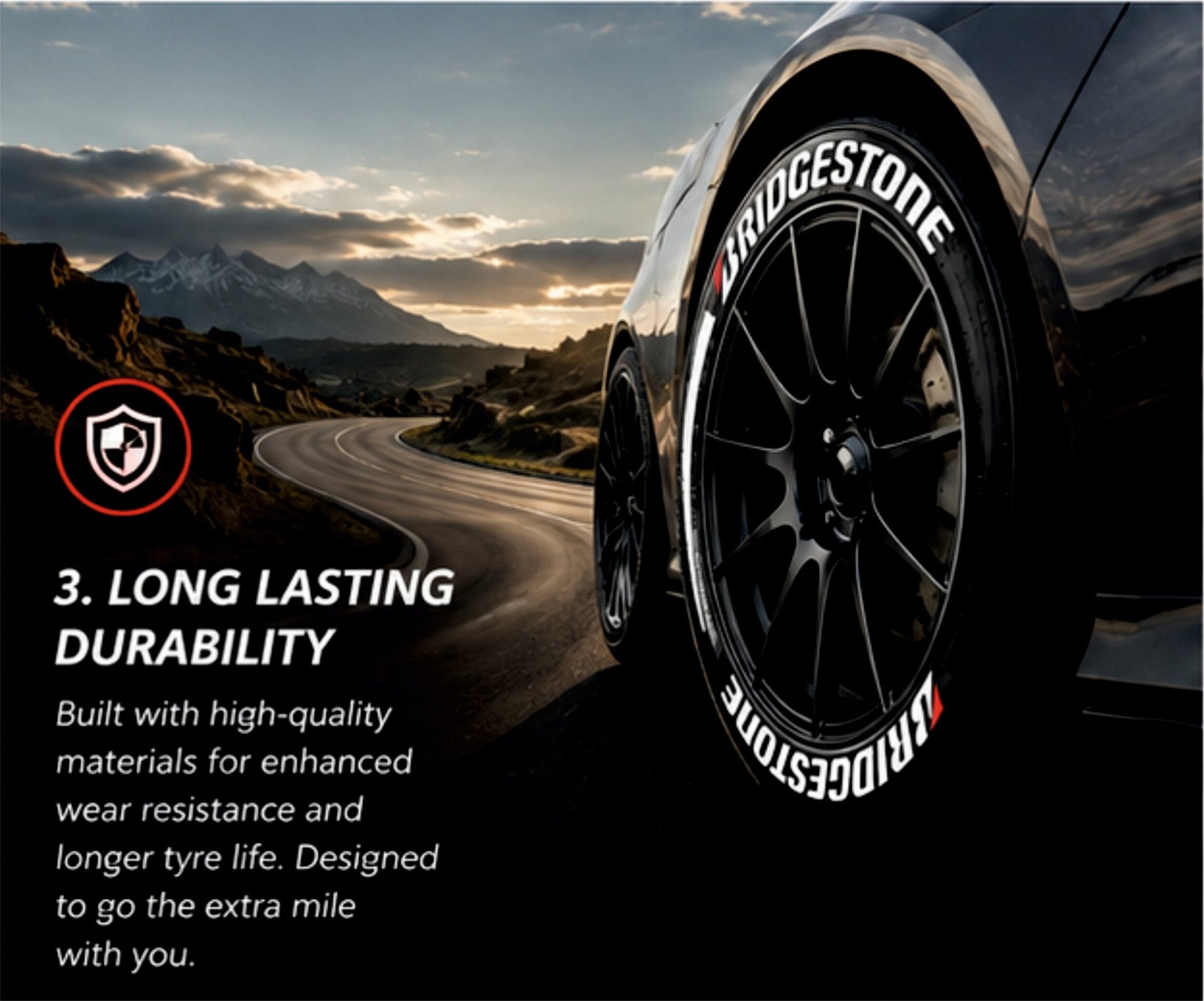 Permanent Tyre Sticker For All Cars & SUV - Bridgestone - TYRE_STK_BRIDGSTONE