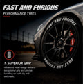 Permanent Tyre Sticker For All Cars & SUV - FAST AND FURIOUS - TYRE_STK_FAST&F
