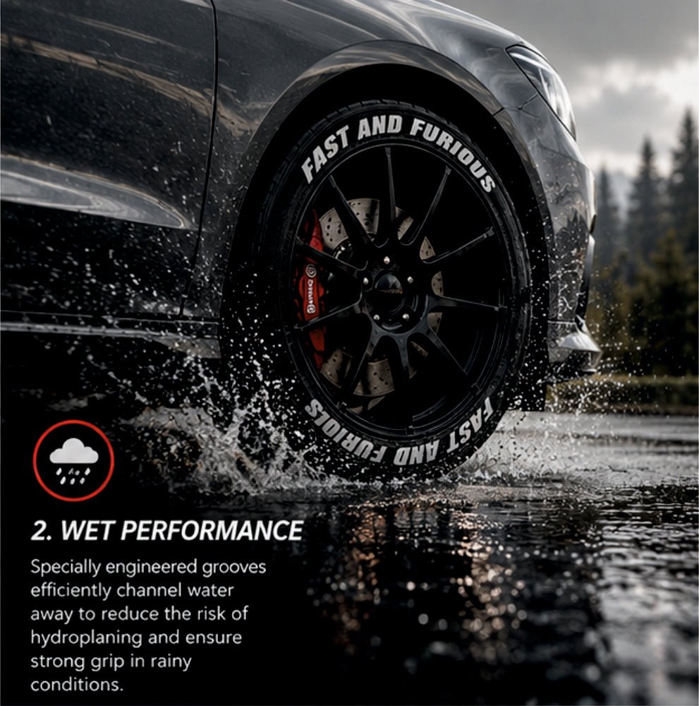 Permanent Tyre Sticker For All Cars & SUV - FAST AND FURIOUS - TYRE_STK_FAST&F