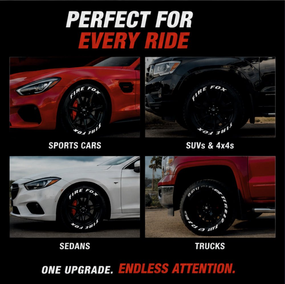 Permanent Tyre Sticker For All Cars & SUV - Fire Fox -TYRE_STK_FIREFOX