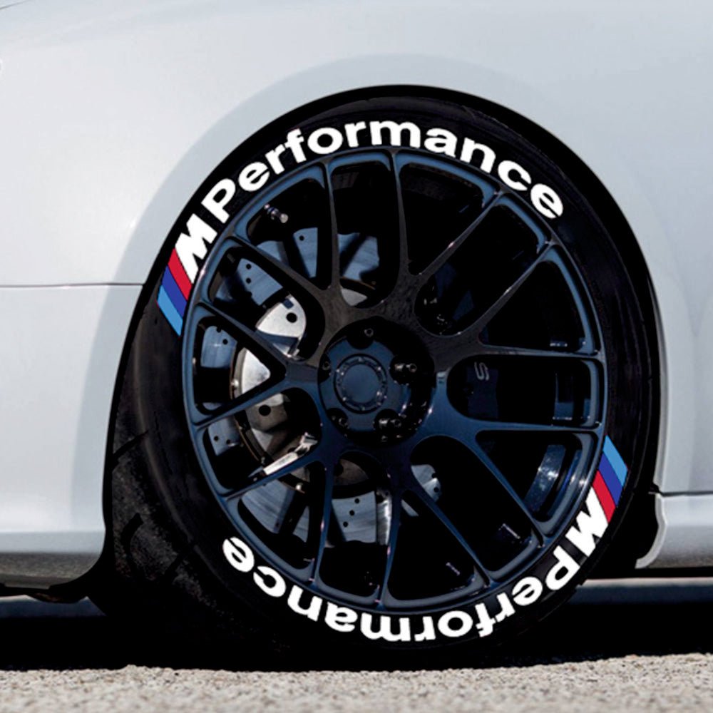 Permanent Tyre Sticker For All Cars & SUV - M Performance -TYRE_STK_MPERFORM