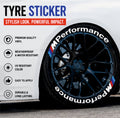Permanent Tyre Sticker For All Cars & SUV - M Performance -TYRE_STK_MPERFORM