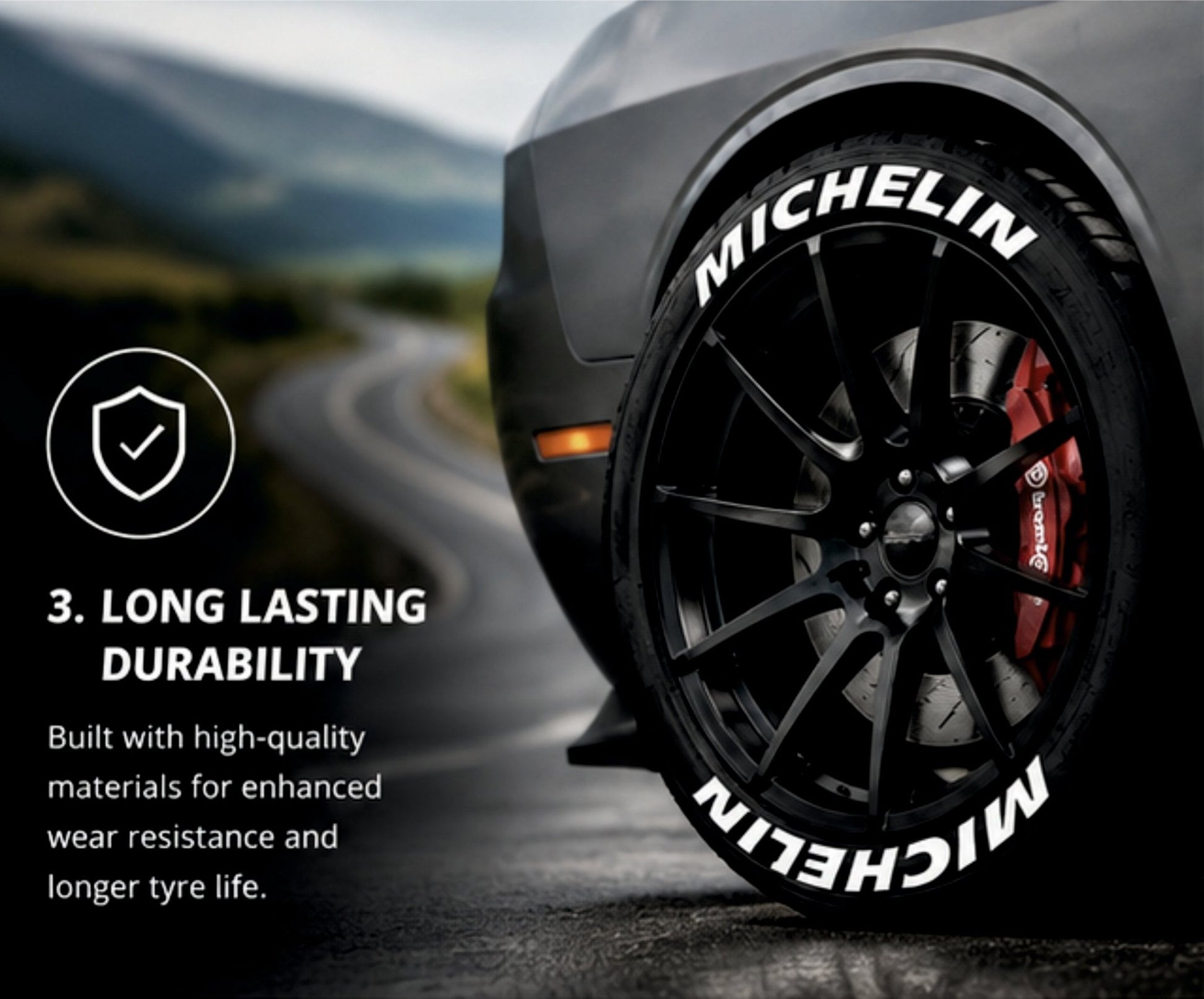 Permanent Tyre Sticker For All Cars & SUV - Michelin - TYRE_STK_MICHELIN