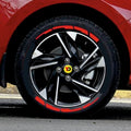 Permanent Tyre Sticker For All Cars & SUV - Red Strip - TYRE_STK_REDSTRIP