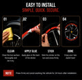 Permanent Tyre Sticker For All Cars & SUV - Red Strip - TYRE_STK_REDSTRIP