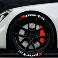 Permanent Tyre Sticker For All Cars & SUV - Sports -TYRE_STK_SPORTS