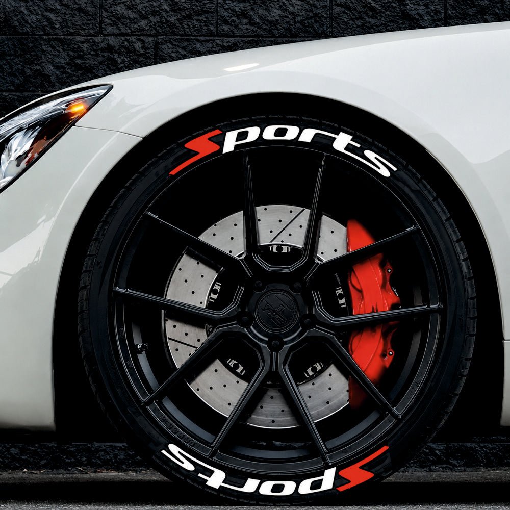 Permanent Tyre Sticker For All Cars & SUV - Sports -TYRE_STK_SPORTS