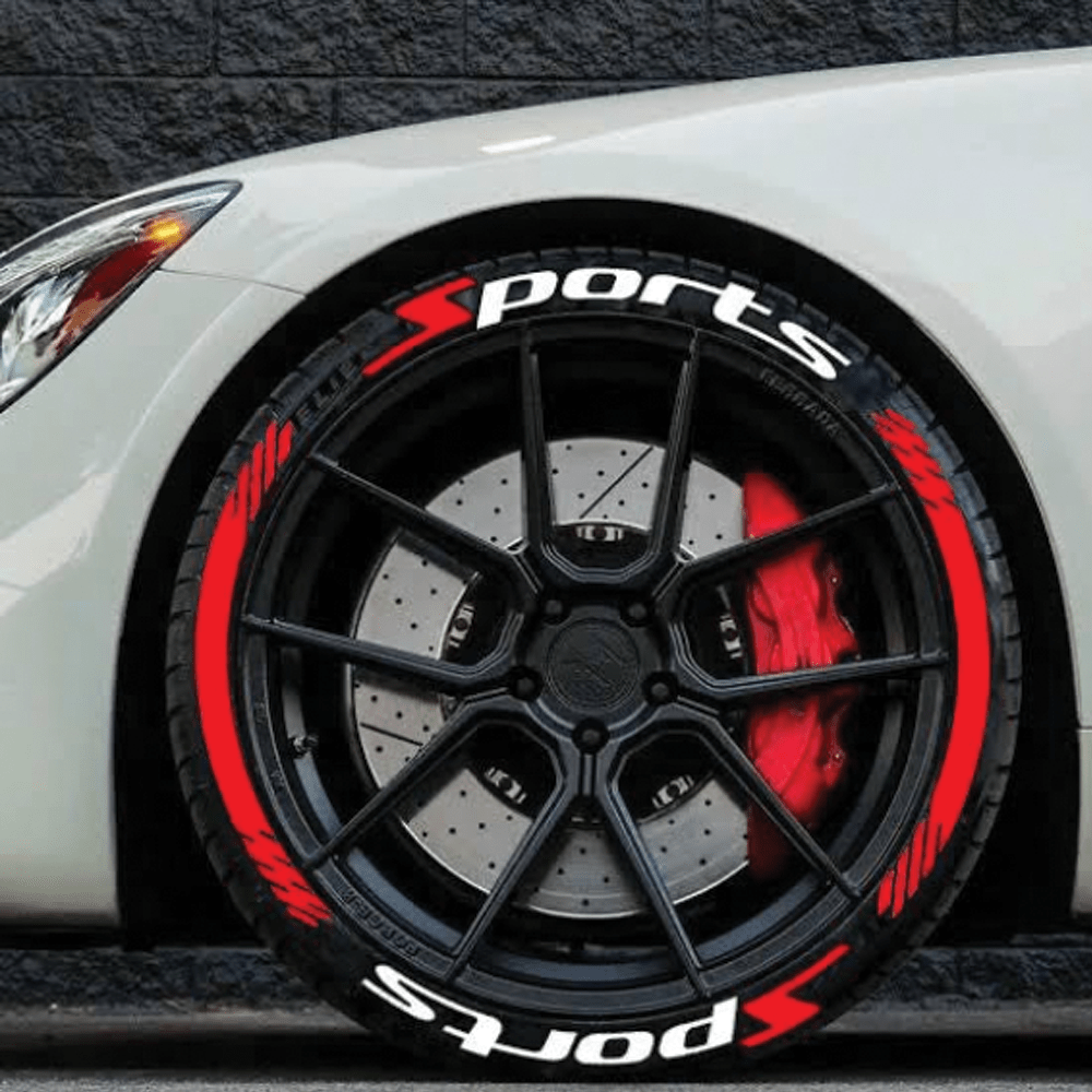Permanent Tyre Sticker For All Cars & SUV - Sports - TYRE_STKR_SPORTS