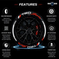 Permanent Tyre Sticker For All Cars & SUV - TRD Sports - TYRE_STKR_SPD_TRDS