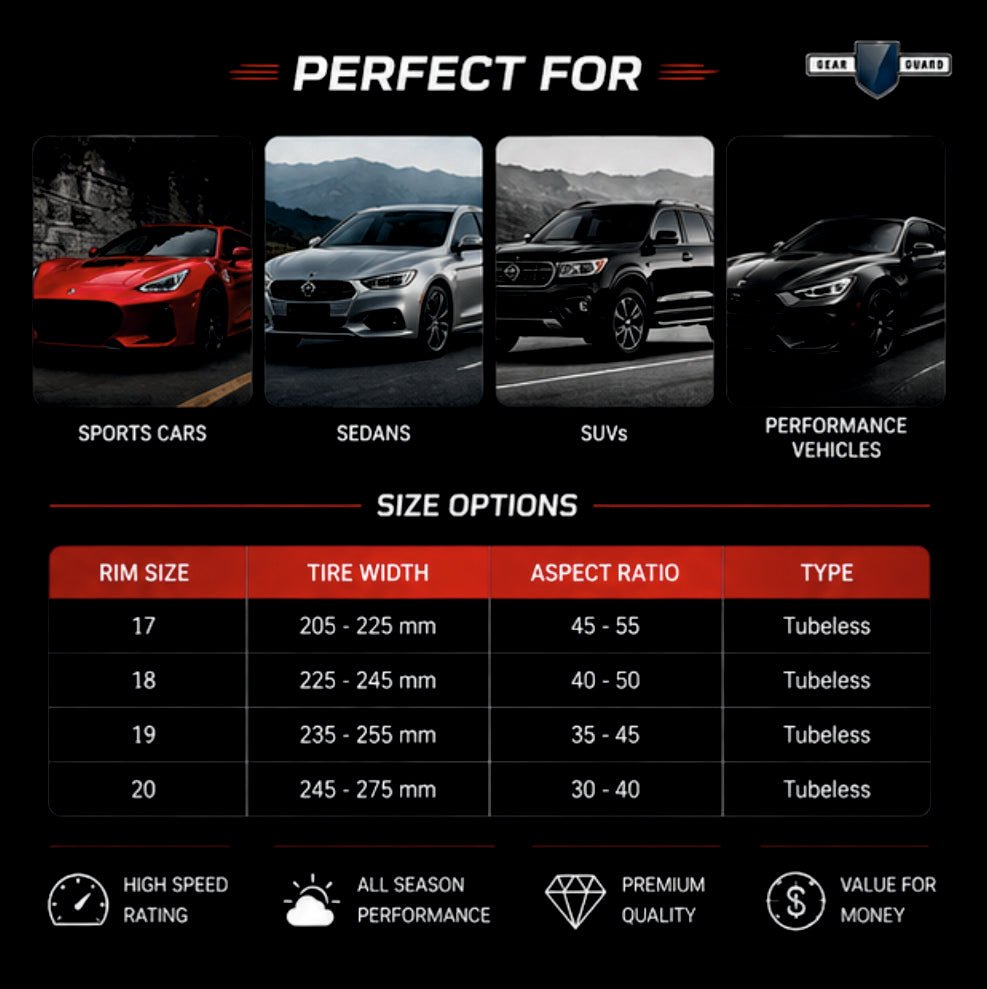 Permanent Tyre Sticker For All Cars & SUV - TRD Sports - TYRE_STKR_SPD_TRDS