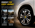 Permanent Tyre Sticker For All Cars & SUV - White Strip | Complete Set for All 4 Tyres -TYRE_STK_WHITE_STRP