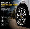 Permanent Tyre Sticker For All Cars & SUV - White Strip | Complete Set for All 4 Tyres -TYRE_STK_WHITE_STRP