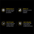 Permanent Tyre Sticker For All Cars & SUV - White Strip | Complete Set for All 4 Tyres -TYRE_STK_WHITE_STRP