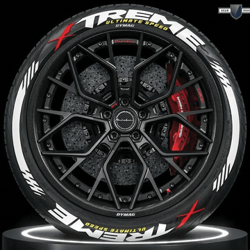 Permanent Tyre Sticker For All Cars & SUV - Xtreme - TYRE_STKR_XTREME
