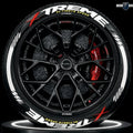 Permanent Tyre Sticker For All Cars & SUV - Xtreme with Strip - TYRE_STKR_XTREME_STRP