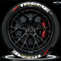 Permanent Tyre Sticker For All Cars & SUV - Xtreme with Strip - TYRE_STKR_XTREME