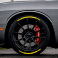 Permanent Tyre Sticker For All Cars & SUV - Yellow Strip - TYRE_SKR_YELLSTRIP