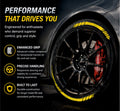 Permanent Tyre Sticker For All Cars & SUV - Yellow Strip - TYRE_SKR_YELLSTRIP