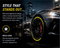 Permanent Tyre Sticker For All Cars & SUV - Yellow Strip - TYRE_SKR_YELLSTRIP