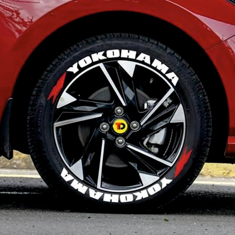 Permanent Tyre Sticker For All Cars & SUV - Yokohama | Complete Set for All 4 Tyres -TYRE_STK_YOKOHAMA