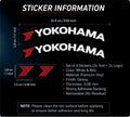 Permanent Tyre Sticker For All Cars & SUV - Yokohama | Complete Set for All 4 Tyres -TYRE_STK_YOKOHAMA