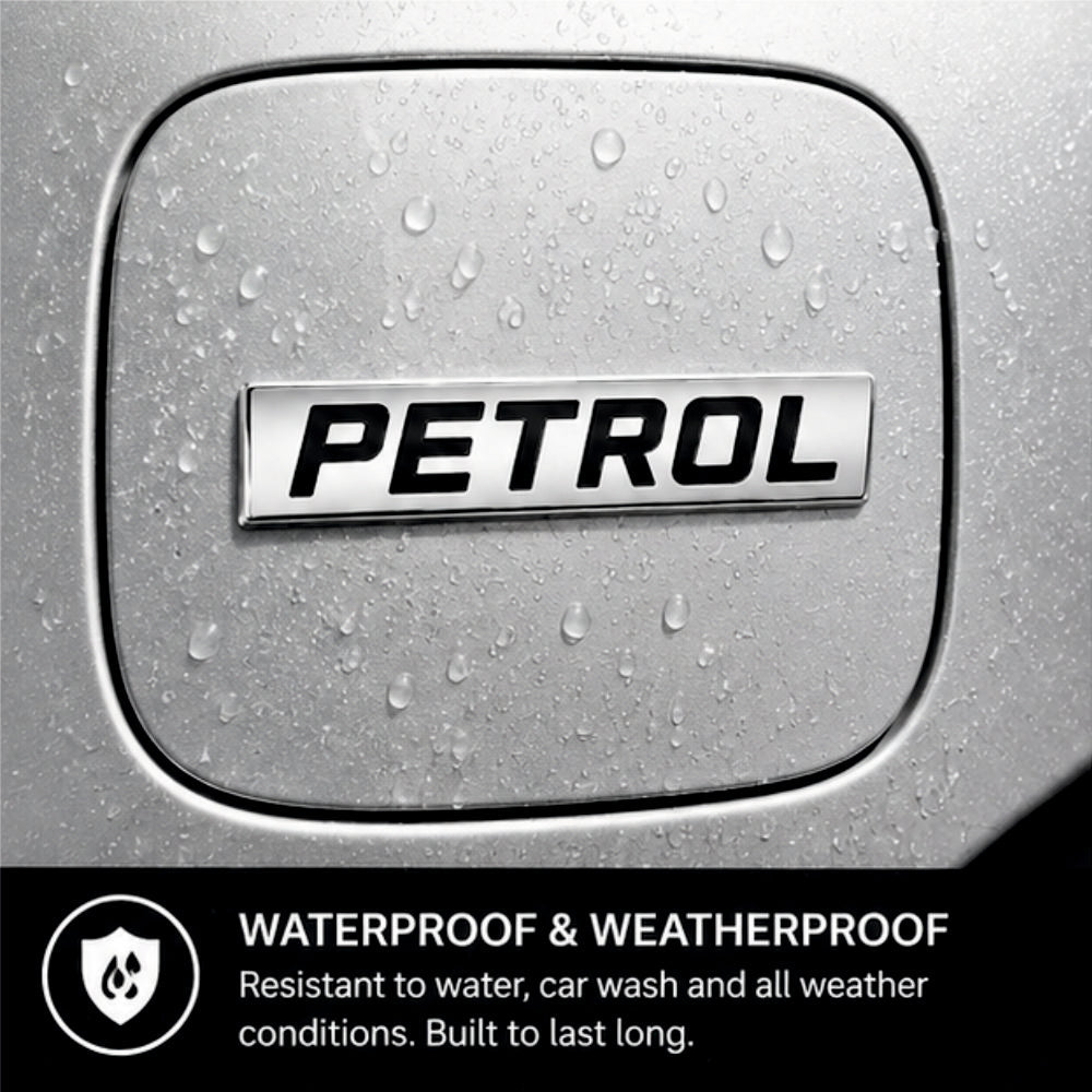 Petrol 3D Chrome Metal Sticker for Cars - STICKER_PETROL_D2