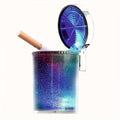 Portable Colorful LED Car Ashtray – Smokeless & Compact Design -ASHTRY_COLORFULL