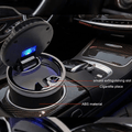 Portable LED Car Ashtray – Smokeless & Compact Design - ASHTRAY_CARBON_F