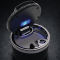 Portable LED Car Ashtray – Smokeless & Compact Design - ASHTRAY_CARBON_F