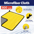 Premium 800 GSM (40x40 cm) Microfiber Car Cleaning Cloth -MICRO_CLOTH_800GSM